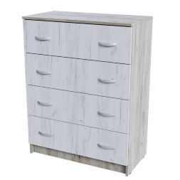 Комод 4 ящика Басса, 104 см, крафт серый